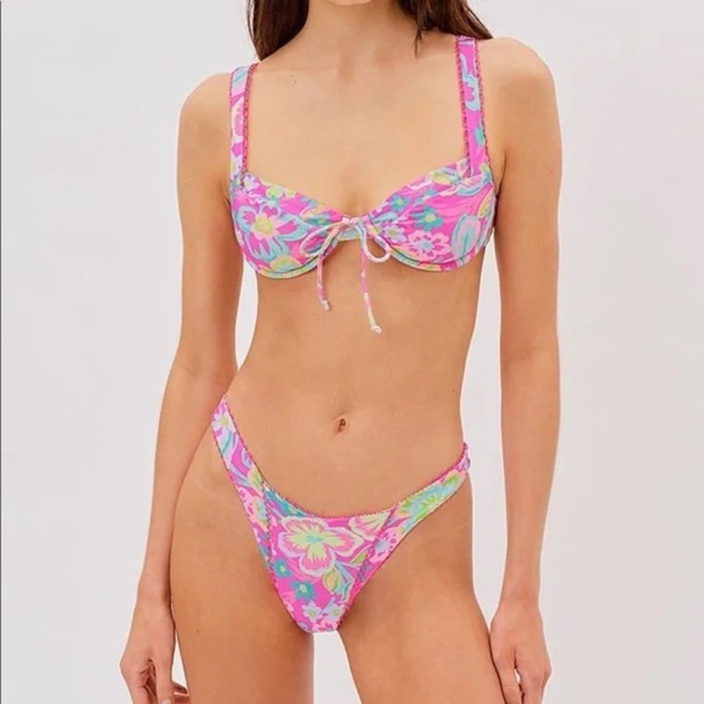 For Love & Lemons Lizzy Floral Bikini Set